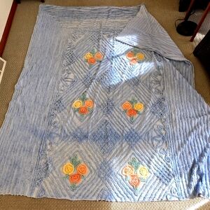 Vintage Chenille Bedspread, K or Q